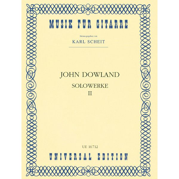 Universal Edition John Dowland Solowerke 2