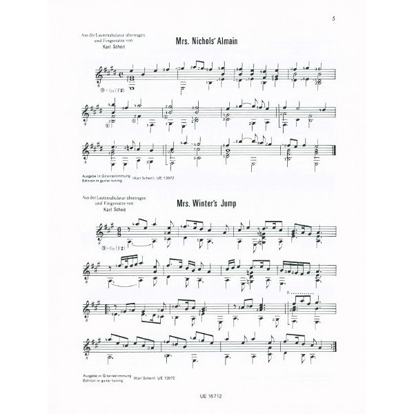 Universal Edition John Dowland Solowerke 2