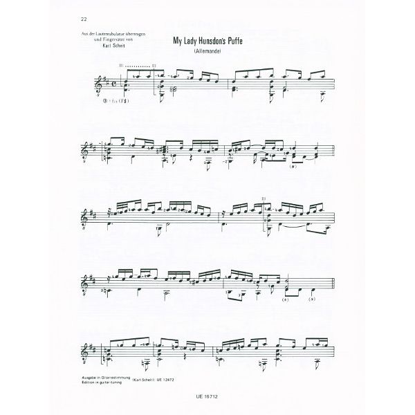 Universal Edition John Dowland Solowerke 2