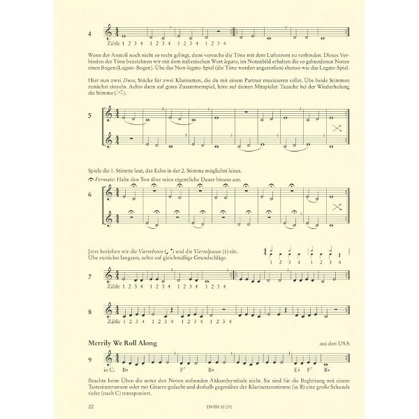 Deutscher Verlag für Musik Neue Schule für Klarinette 1