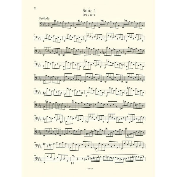 Wiener Urtext Edition Bach Suiten für Violoncello