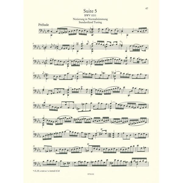 Wiener Urtext Edition Bach Suiten für Violoncello