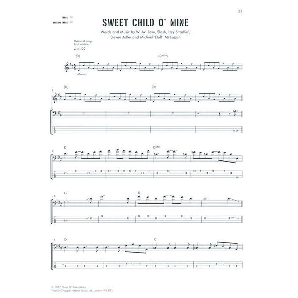 Faber Music Guns N´ Roses Bass Play-Along