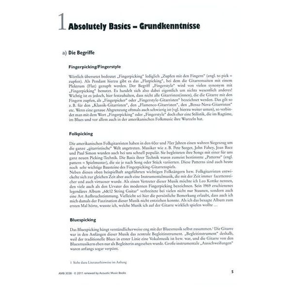 Acoustic Music Books Picking Basics