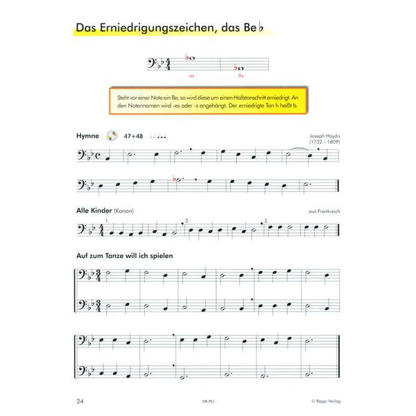 Horst Rapp Verlag Posaune lernen mit Spaß 1
