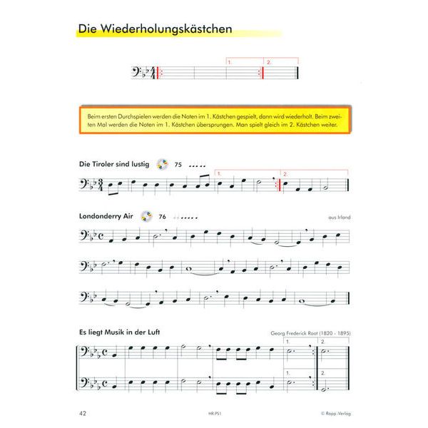 Horst Rapp Verlag Posaune lernen mit Spaß 1