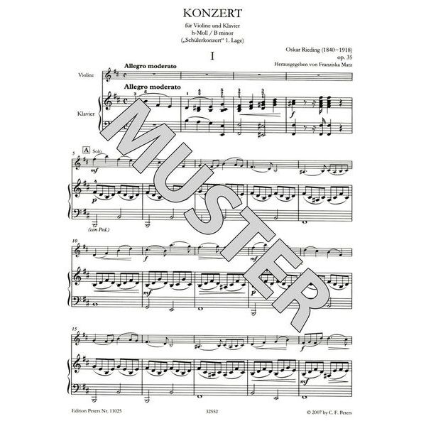 Edition Peters Rieding Konzert h-Moll op. 35