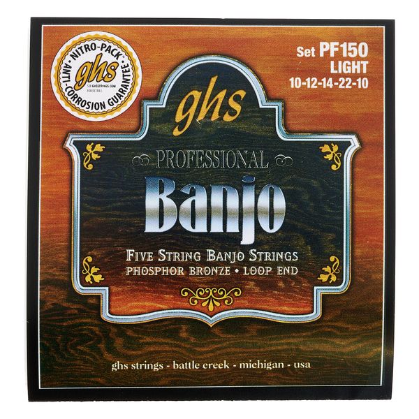 GHS PF150 5-String Banjo Set