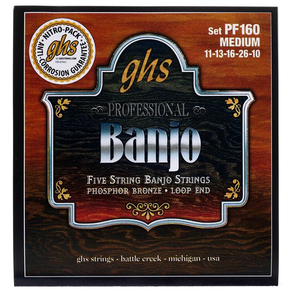 GHS PF160 5-String Banjo Set