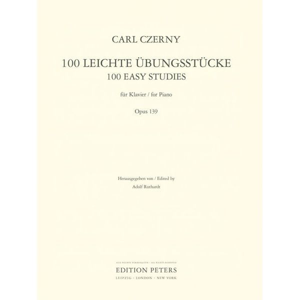 Edition Peters Czerny 100 leichte Übungsstück