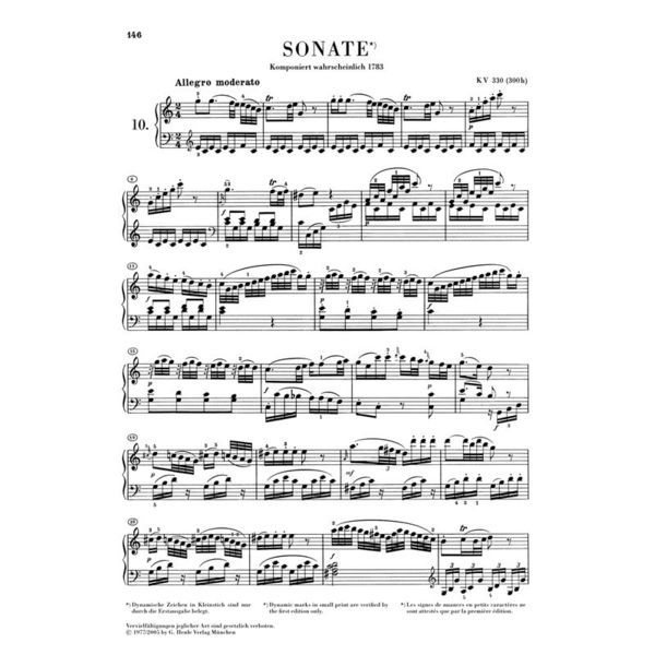 Henle Verlag Mozart Klaviersonaten 2