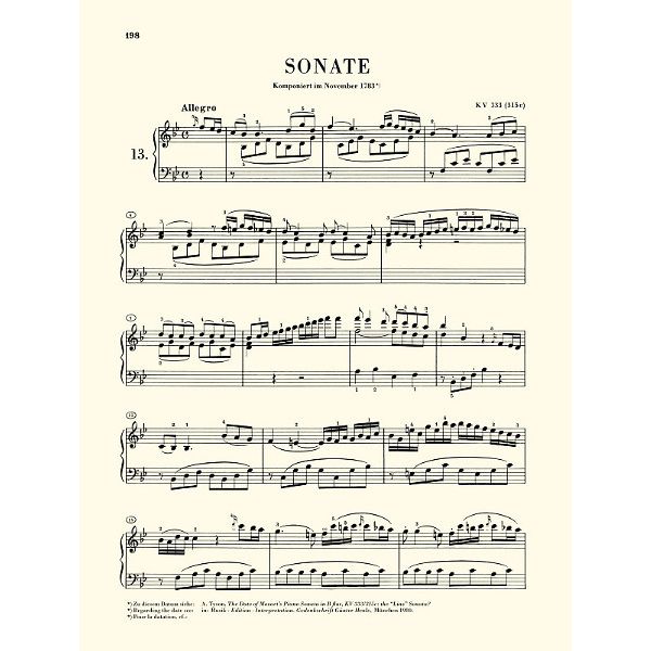 Henle Verlag Mozart Klaviersonaten 2