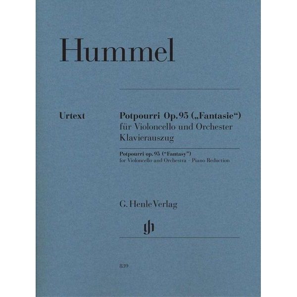 Henle Verlag Hummel Potpourri op.95 Cello