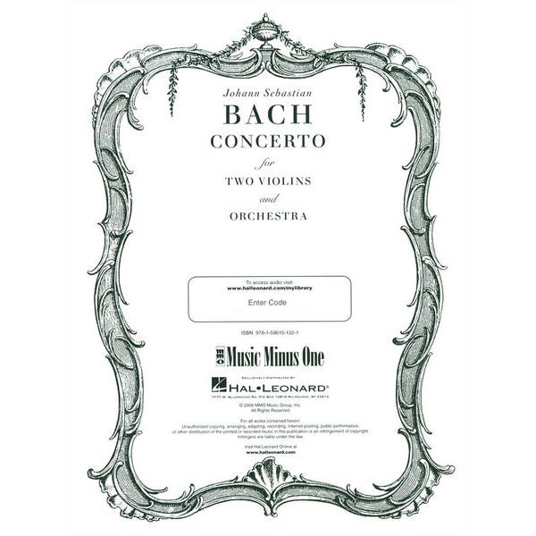 Music Minus One Bach Concerto BWV1043 Violin