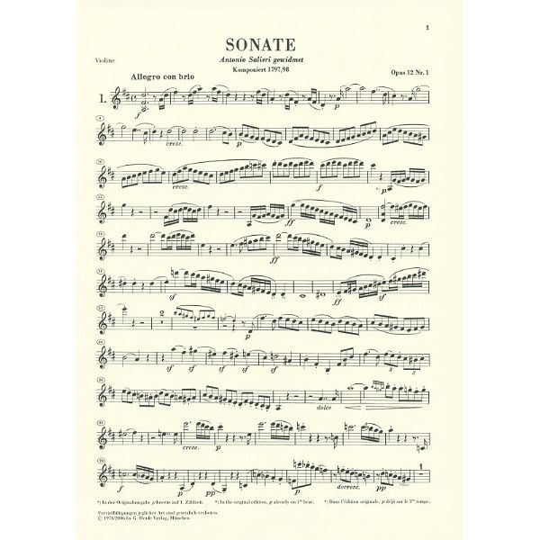 Henle Verlag Beethoven Violinsonaten 1