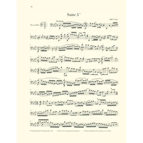 Henle Verlag Bach Sechs Suiten BWV1007-1012