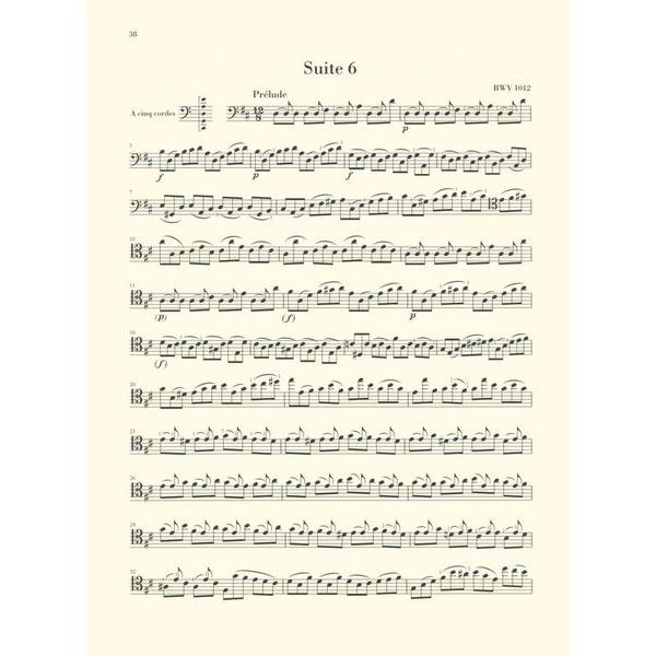 Henle Verlag Bach Sechs Suiten BWV1007-1012
