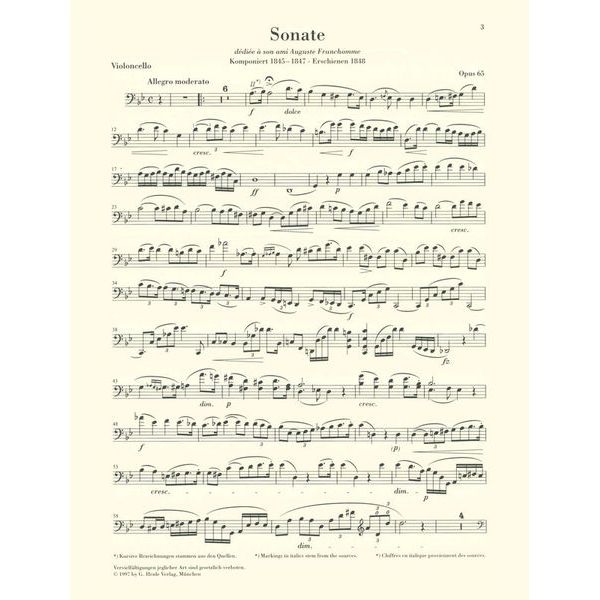Henle Verlag Chopin Cellosonate op.65