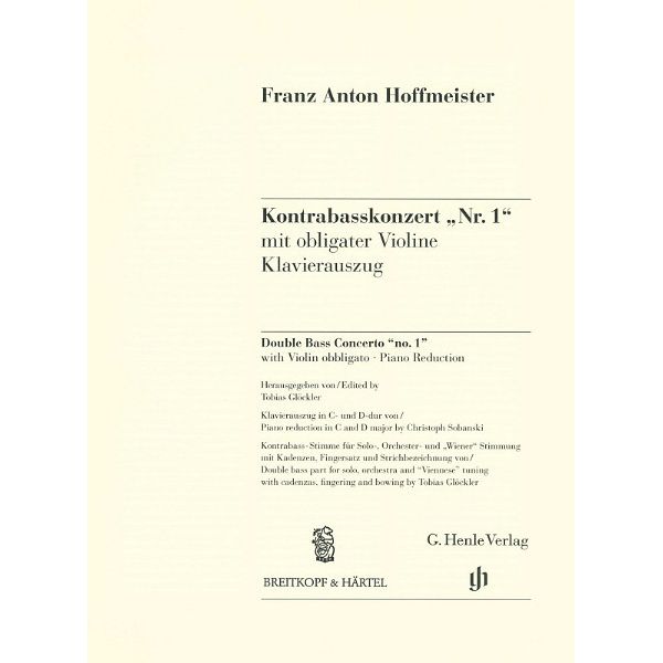 Henle Verlag Hoffmeister Kontrabasskonzert