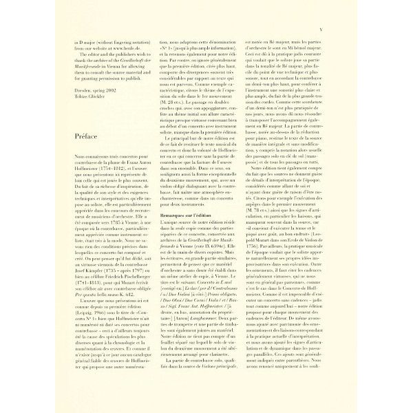 Henle Verlag Hoffmeister Kontrabasskonzert