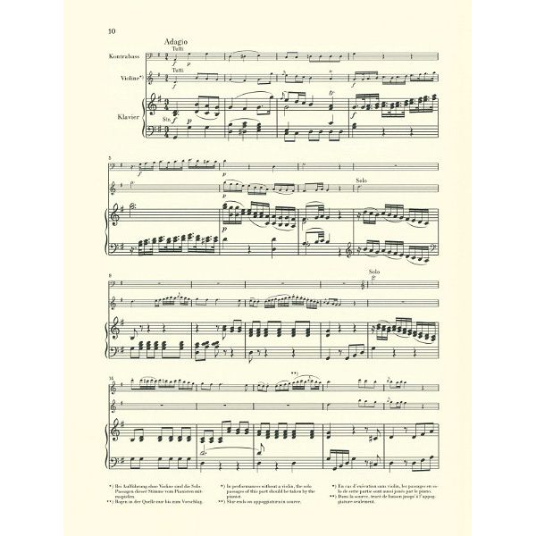 Henle Verlag Hoffmeister Kontrabasskonzert