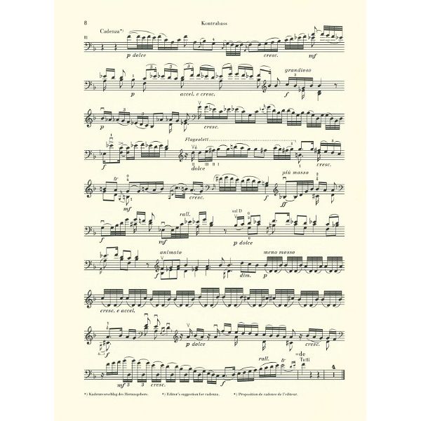 Henle Verlag Hoffmeister Kontrabasskonzert