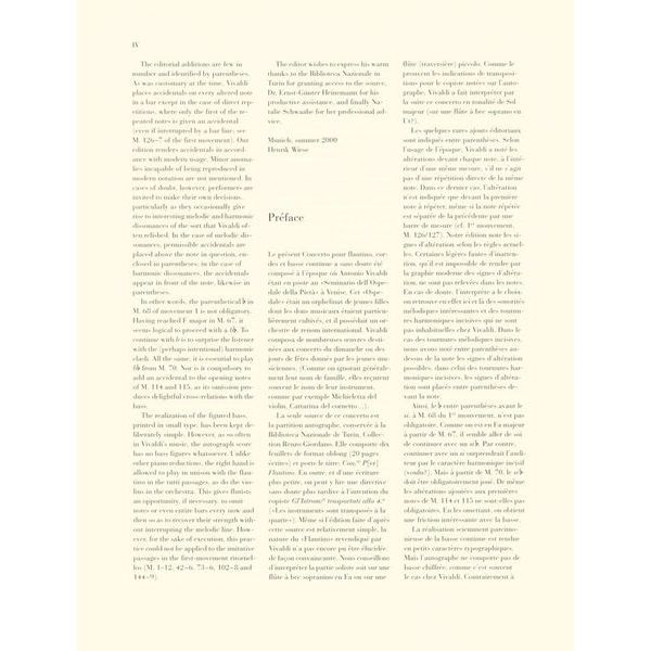 Henle Verlag Vivaldi Flautinokonzert