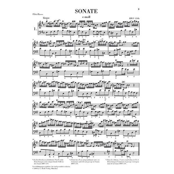 Henle Verlag Händel Flötensonaten 1