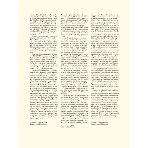 Henle Verlag Debussy Syrinx
