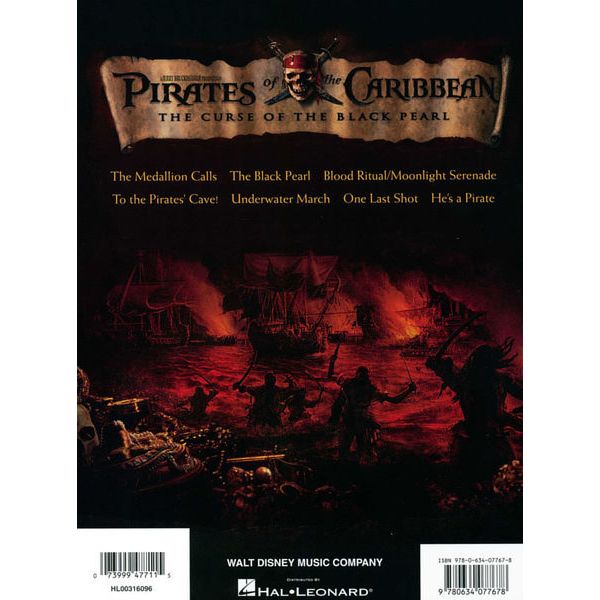 Hal Leonard Pirates Caribbean 1 Easy Piano