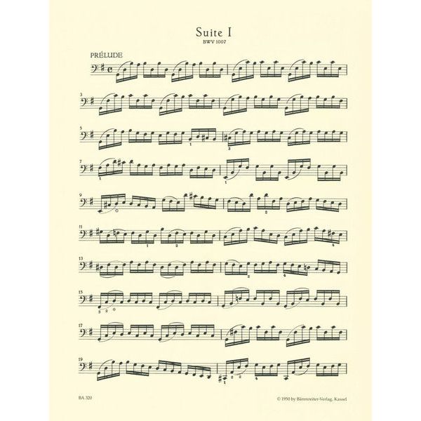Bärenreiter Bach Sechs Suiten BWV1007-1012
