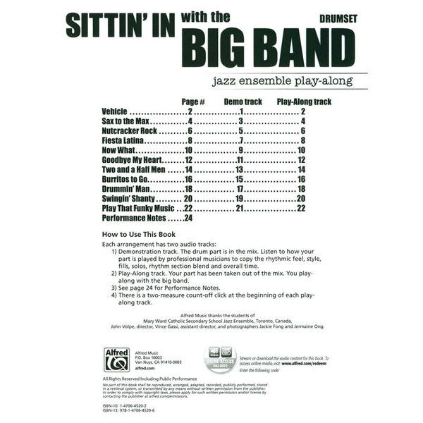 Belwin Sittin' In Big Band Drums 1