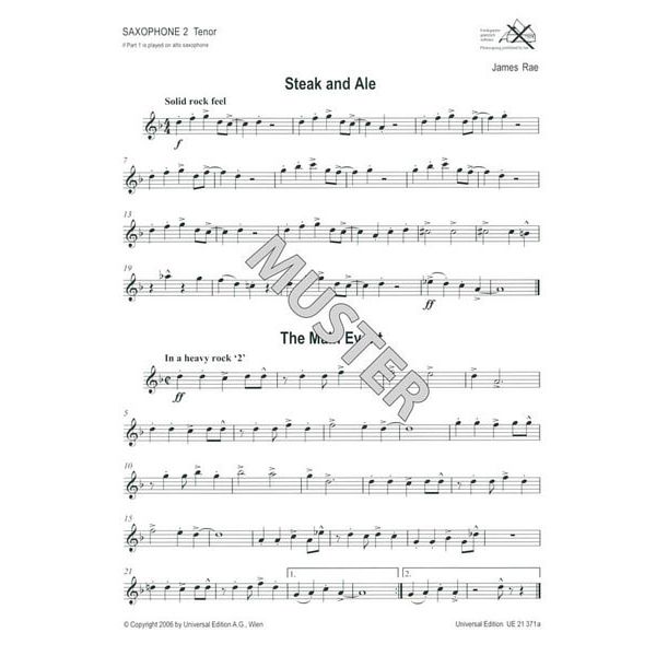 Universal Edition Easy Blue Saxophone Duets