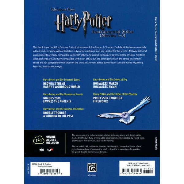 Alfred Music Publishing Harry Potter Selections Violin