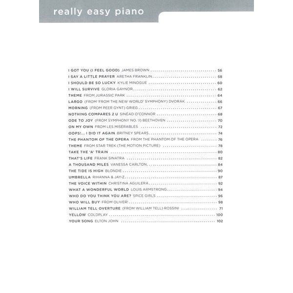 Wise Publications Really Easy Piano 50 Popular