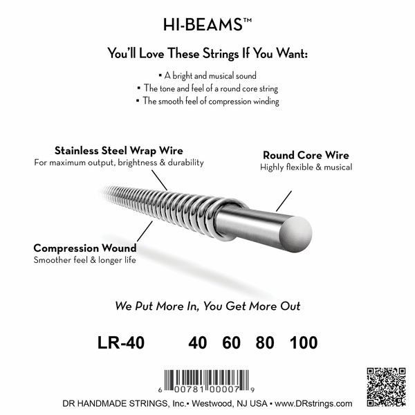 DR Strings Hi-Beams LR-40
