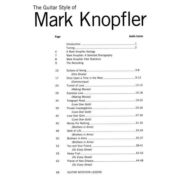 Hal Leonard Mark Knopfler Signature Licks