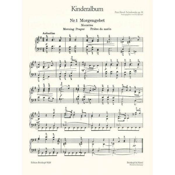 Breitkopf & Härtel Tschaikowsky Kinderalbum