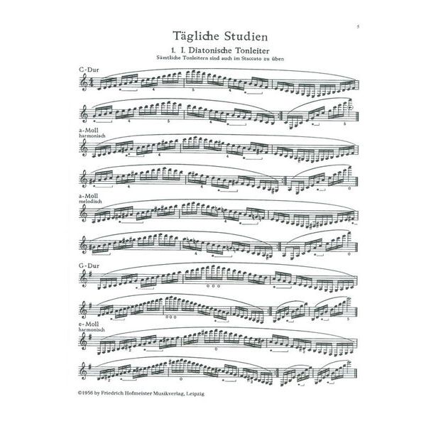 Friedrich Hofmeister Verlag Bärmann Tägliche Studien