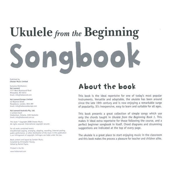 Chester Music Ukulele From The Beginning