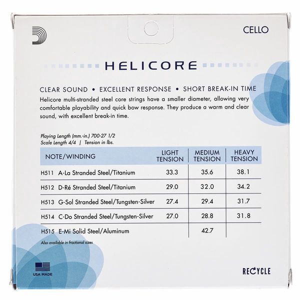 Daddario H510-4/4M Helicore Cello 4/4