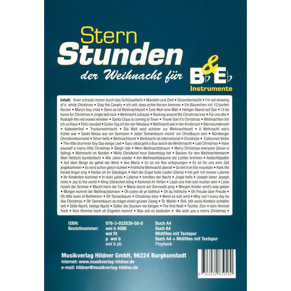 Musikverlag Hildner Sternstunden d.Weihnacht B/E