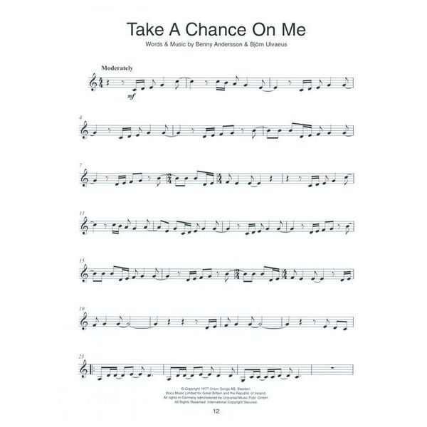 Wise Publications Abba Gold for Clarinet