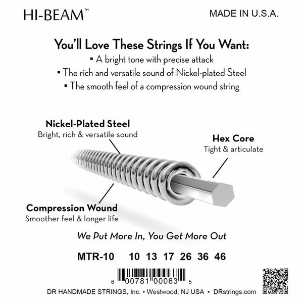 DR Strings Hi-Beam MTR-10