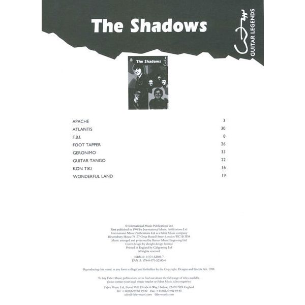 Faber Music The Shadows