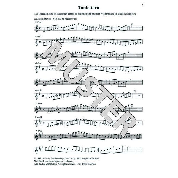 Gerig Musikverlag Tägliche Übungen Saxophonist