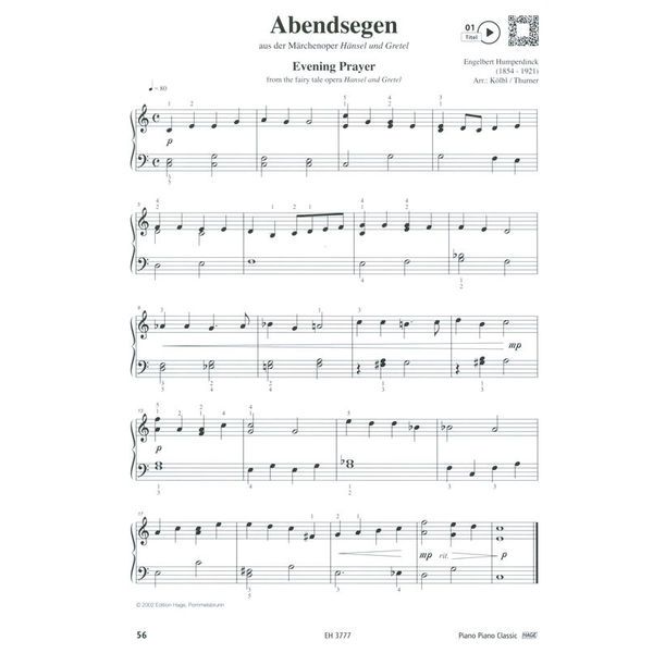 Hage Musikverlag Piano Classic Easy