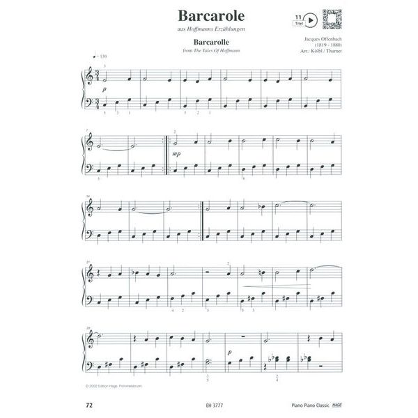 Hage Musikverlag Piano Classic Easy