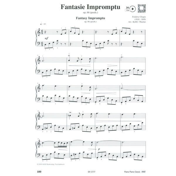 Hage Musikverlag Piano Classic Easy