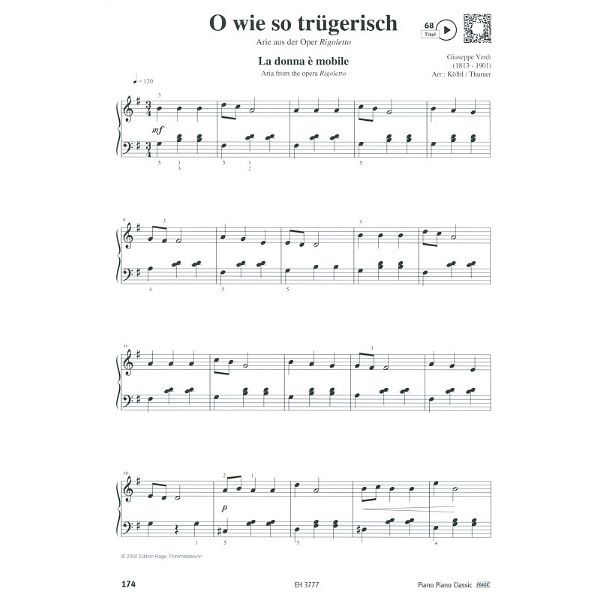Hage Musikverlag Piano Classic Easy